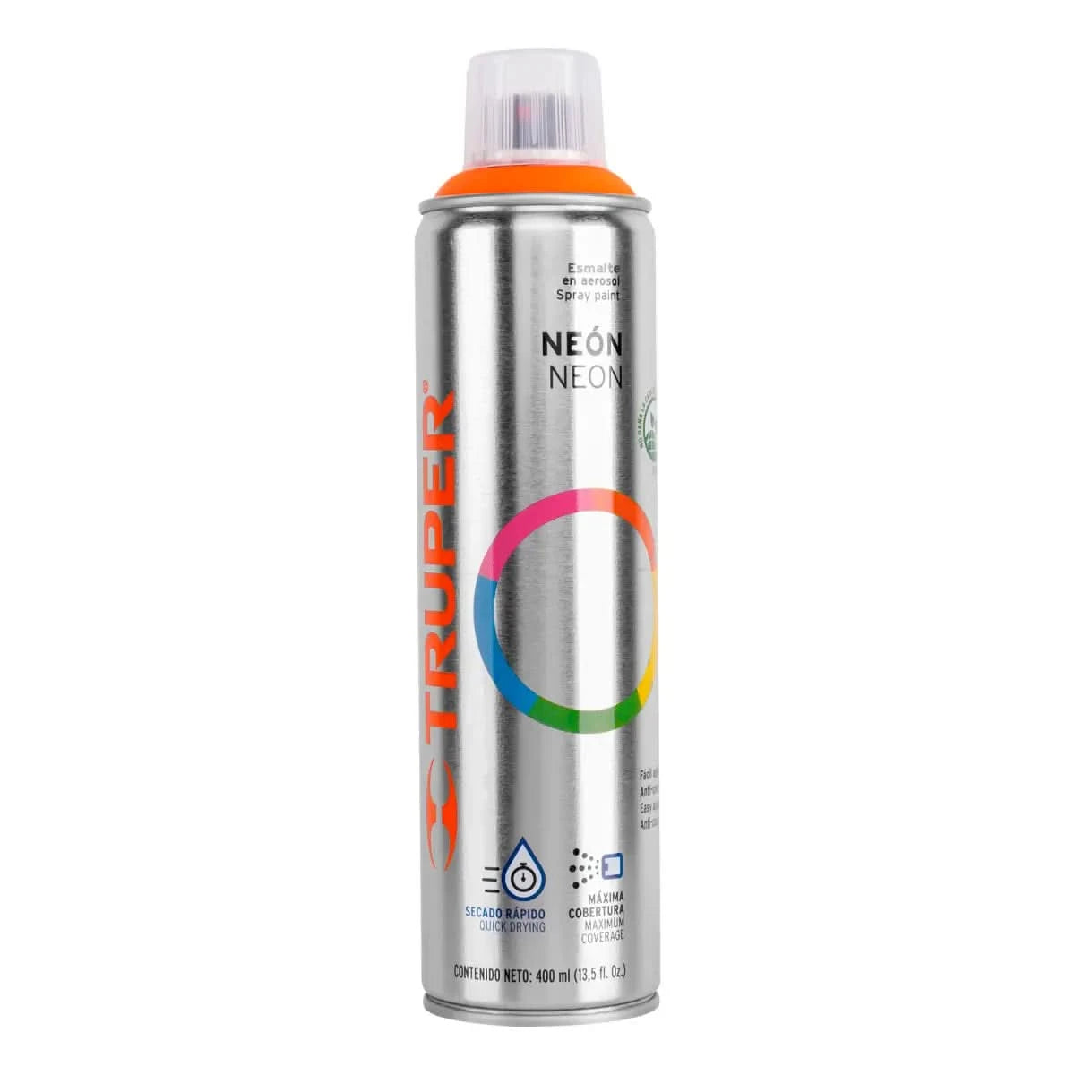 Pintura en aerosol neón color naranja pretul