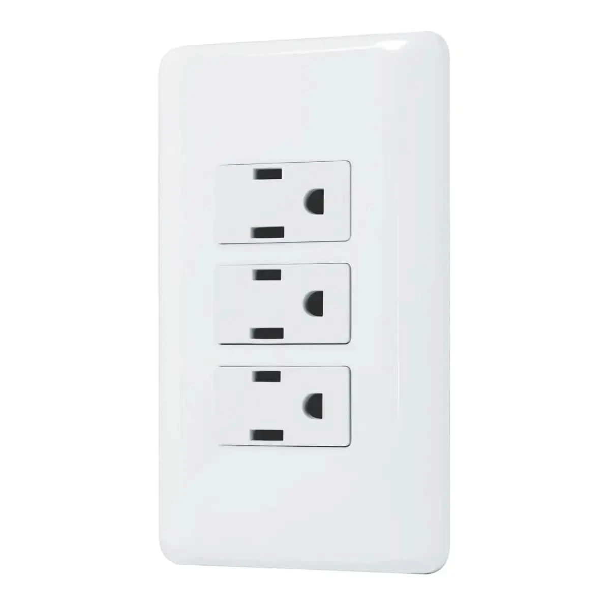 Placa eléctrica 3 interruptores color blanco