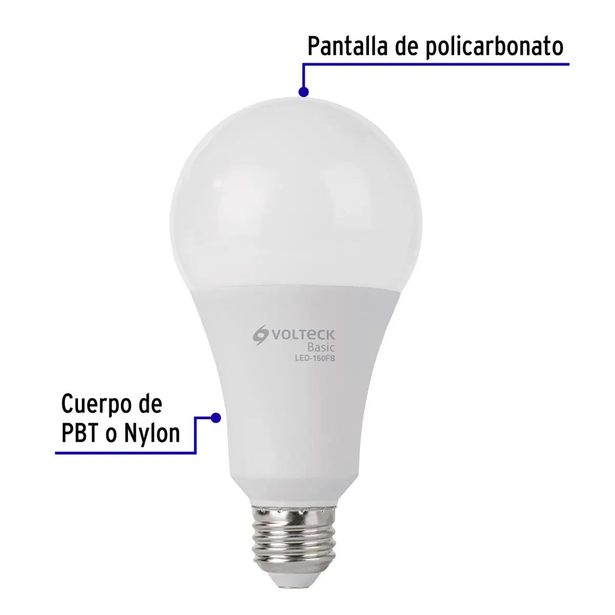 Foco de LED tipo bulbo de 18 W volteck
