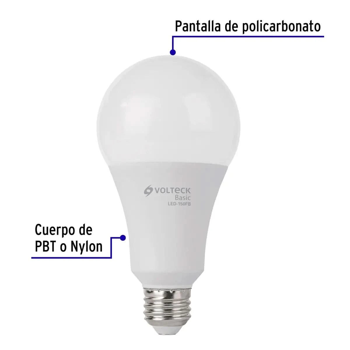 Foco de LED tipo bulbo de 18 W volteck