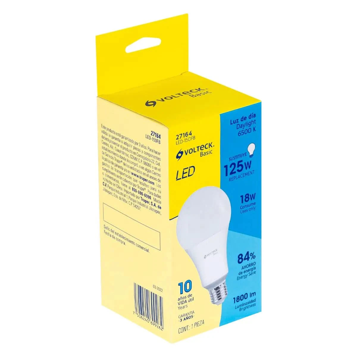 Foco de LED tipo bulbo de 18 W volteck