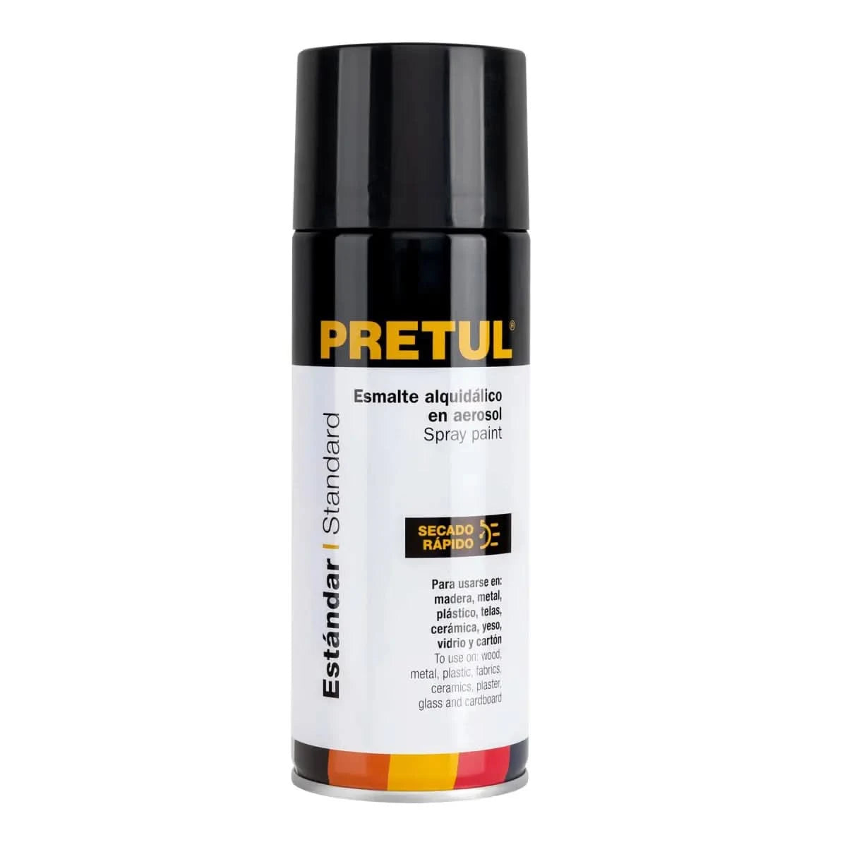 Pintura en aerosol de color negro brillante pretul