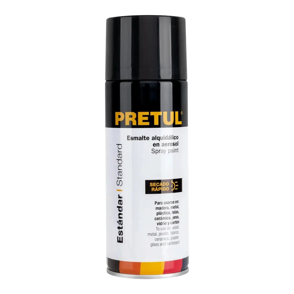 Pintura en aerosol de color negro mate pretul