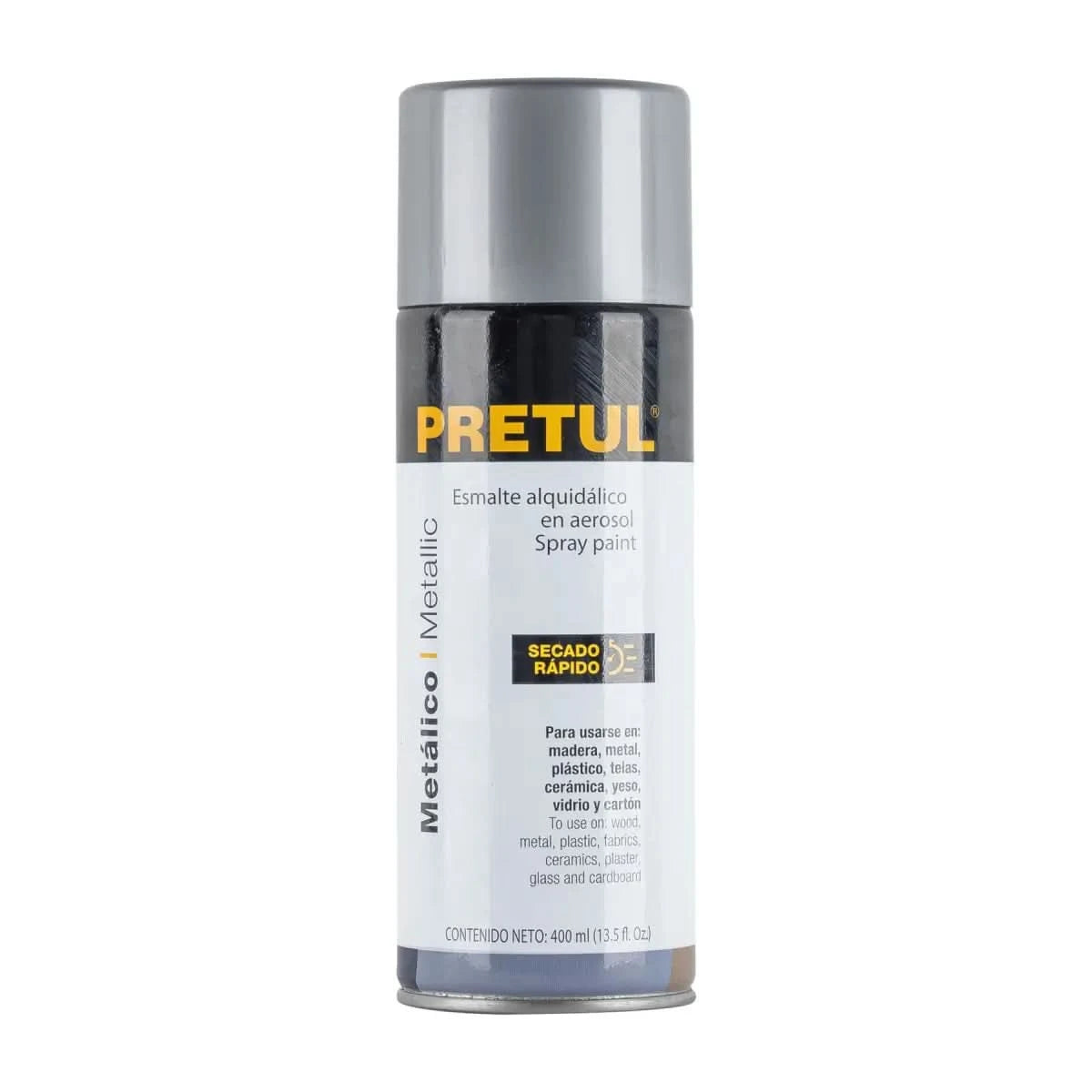 Pintura en aerosol de color plata pretul