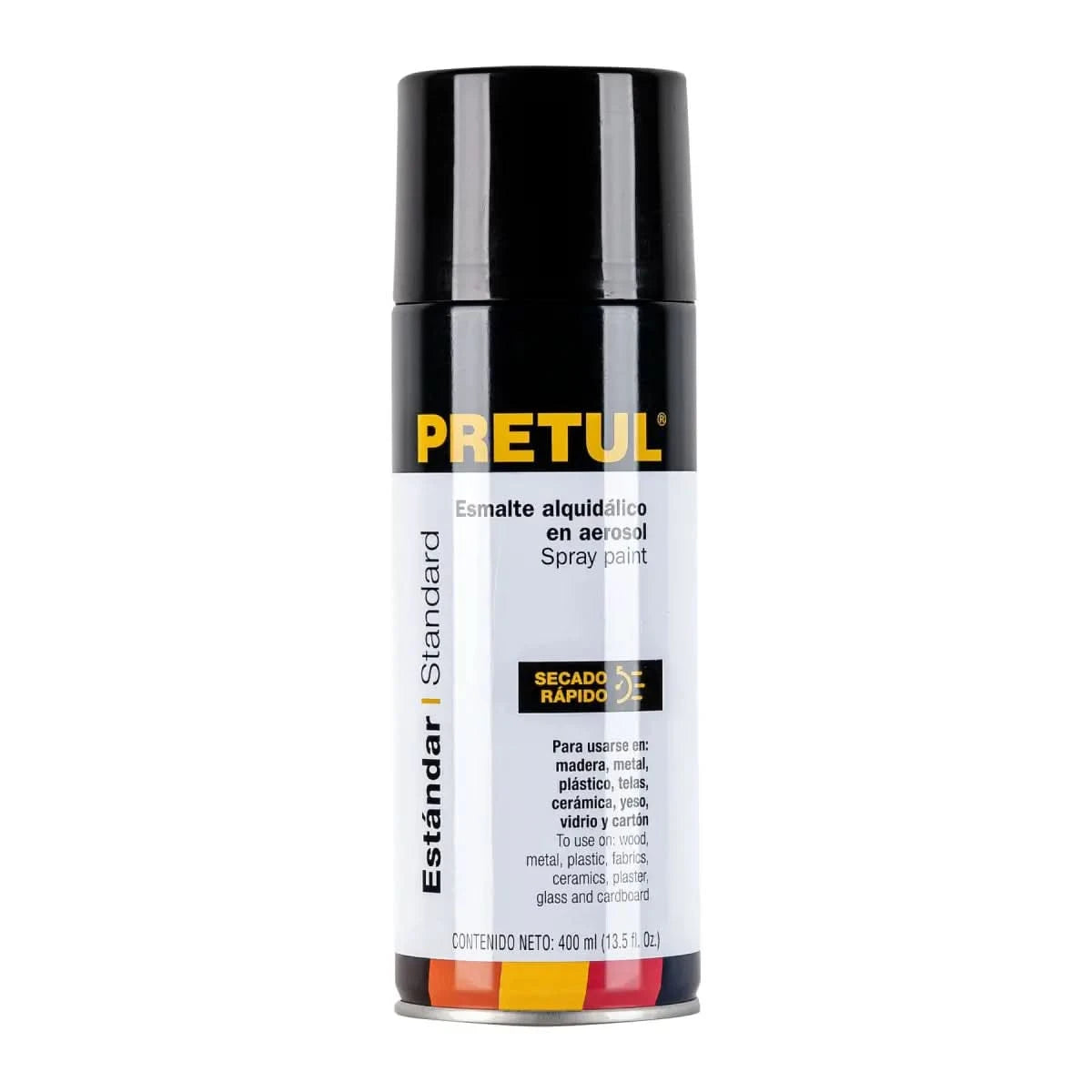 Pintura en aerosol de color negro satín pretul