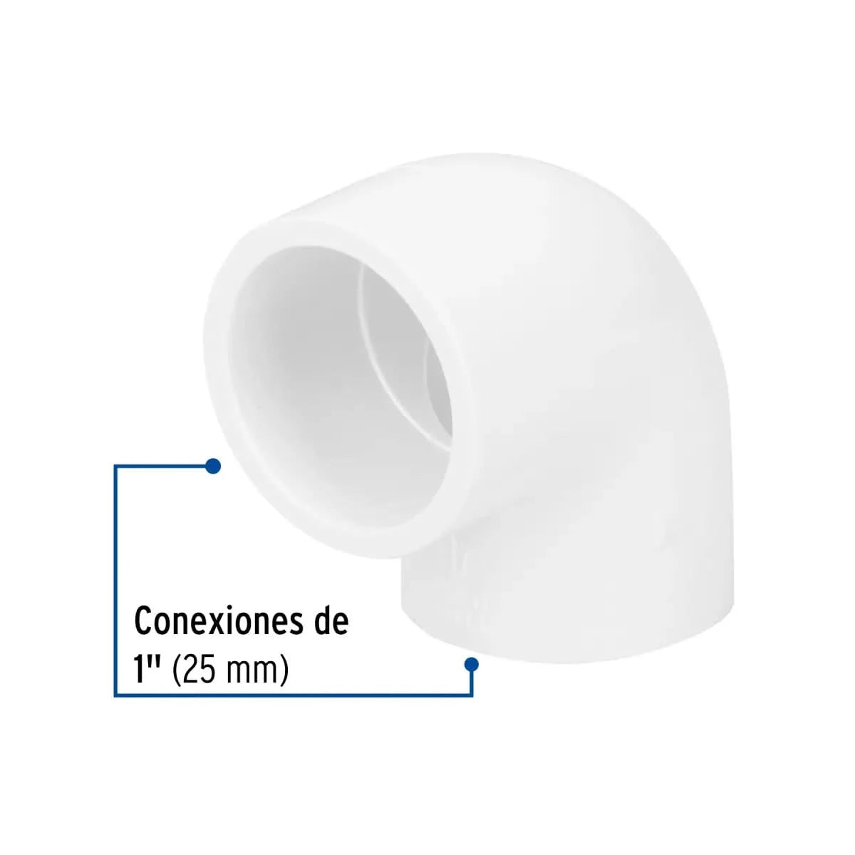 Codo de 90° PVC 1" (25 mm) Hidráulico marca foset