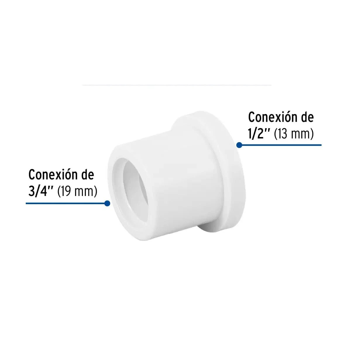 Reducción bushing de PVC hidráulico cedula 40