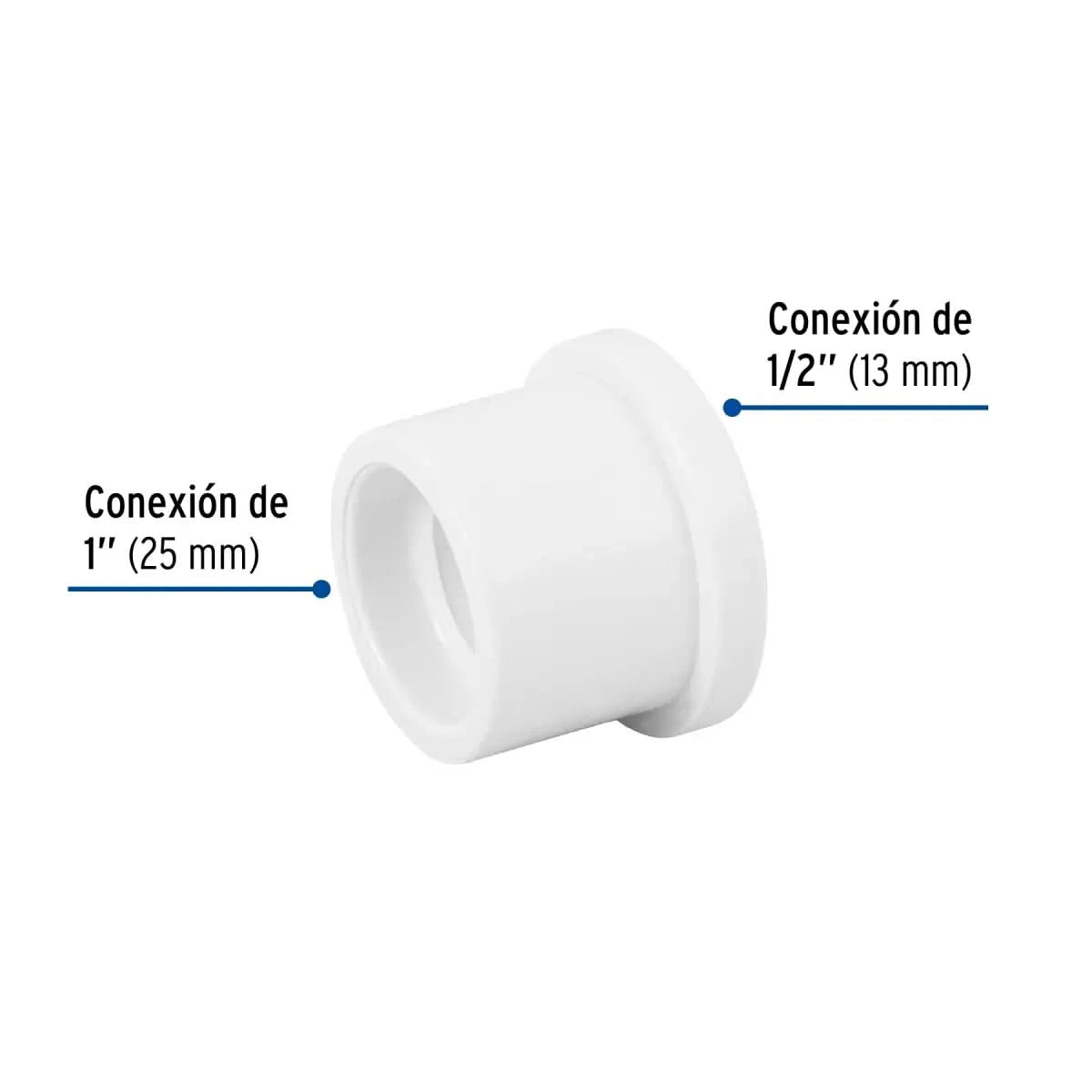 Reducción bushing de PVC hidráulico cedula 40