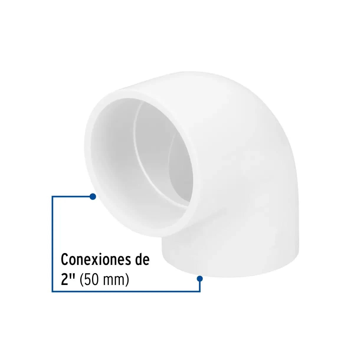 Codo de 90° PVC 2" (50 mm) Hidráulico marca foset