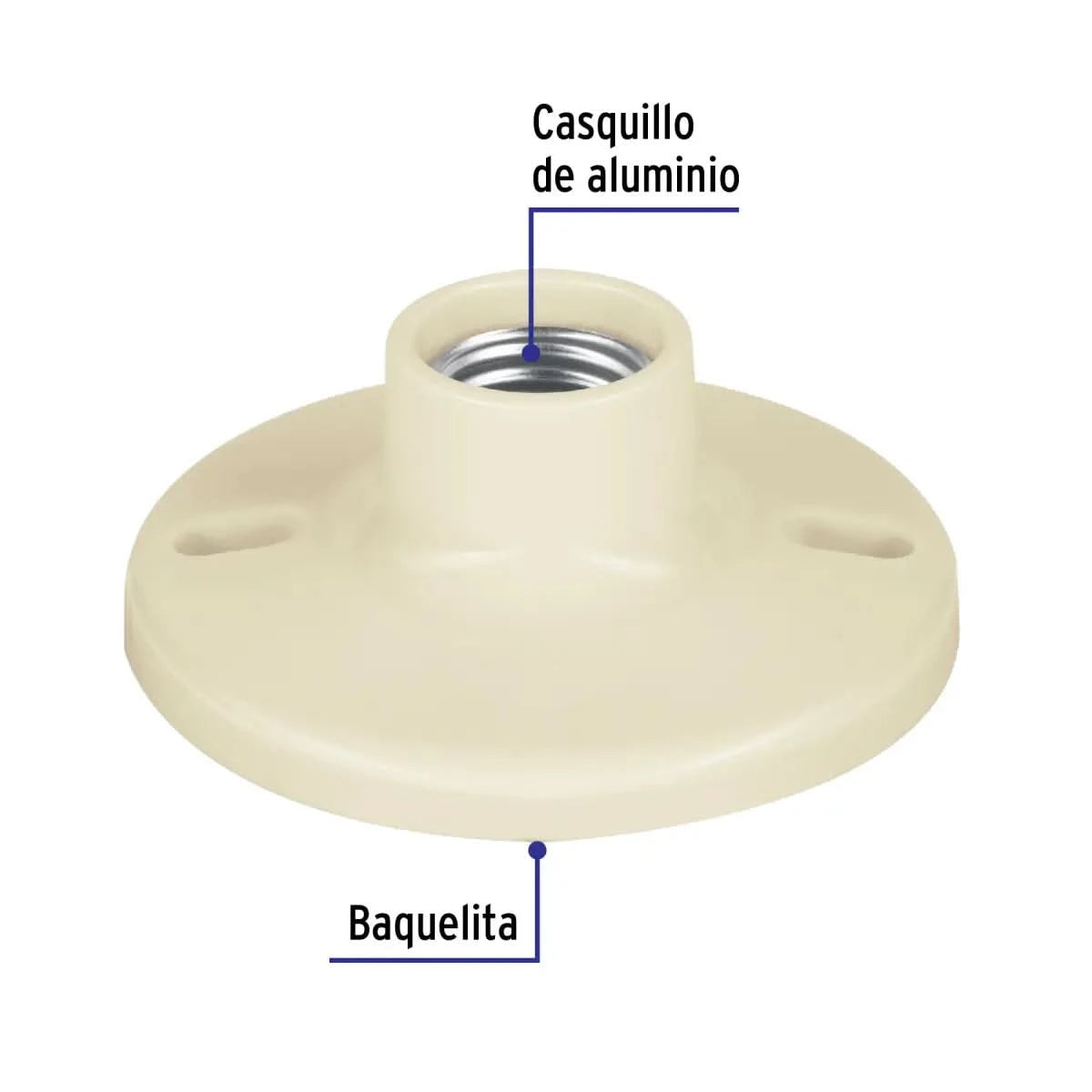 Socket baquelita de 4" volteck