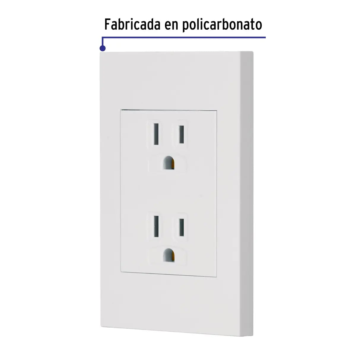 Contacto eléctrico duplex español volteck