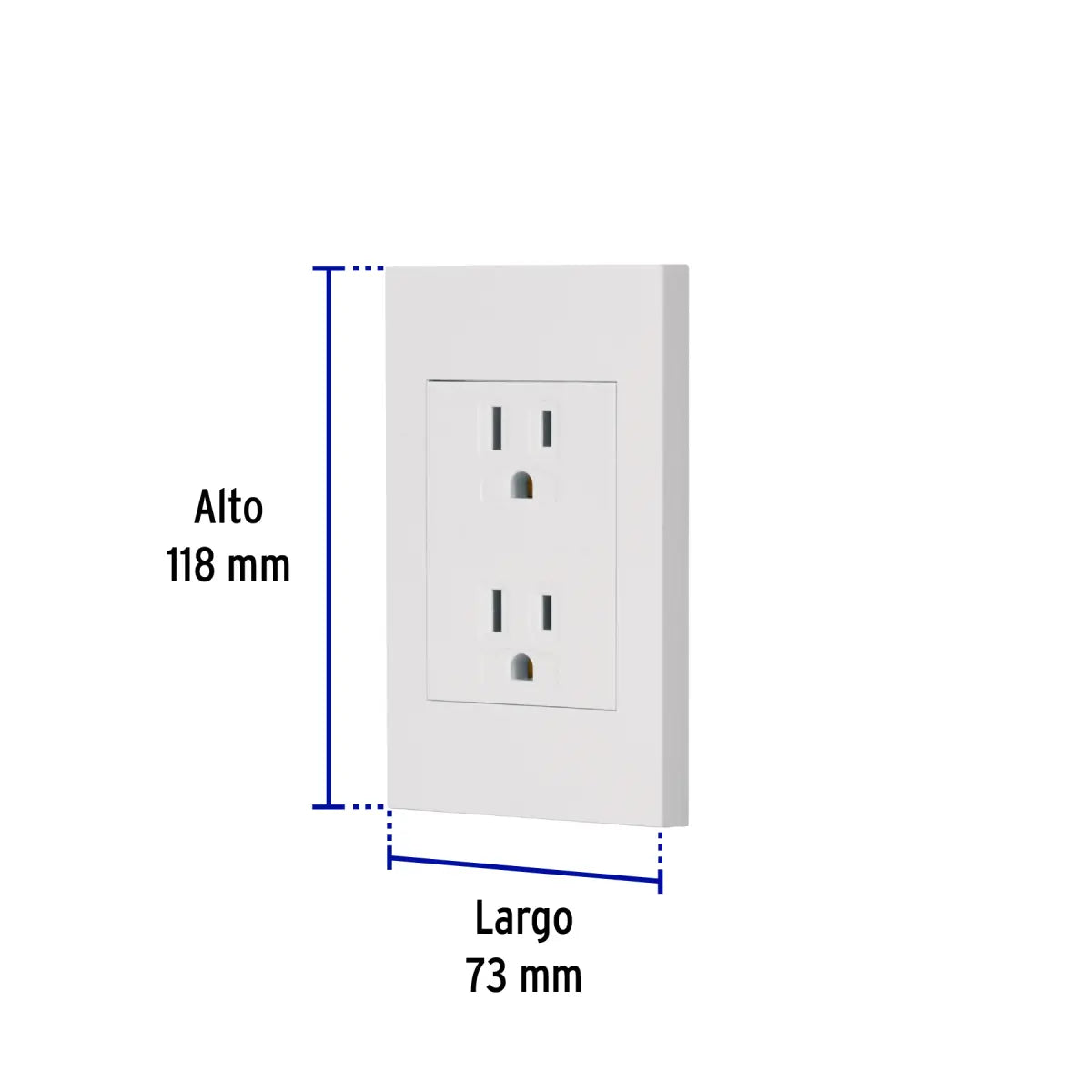 Contacto eléctrico duplex español volteck