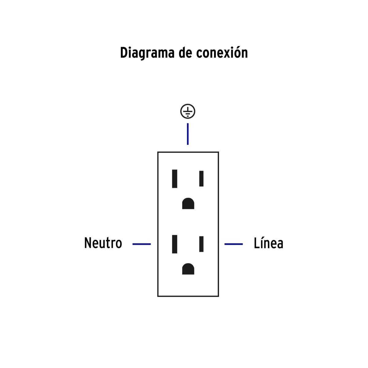 Diagrama de conexión de para contacto duplex volteck