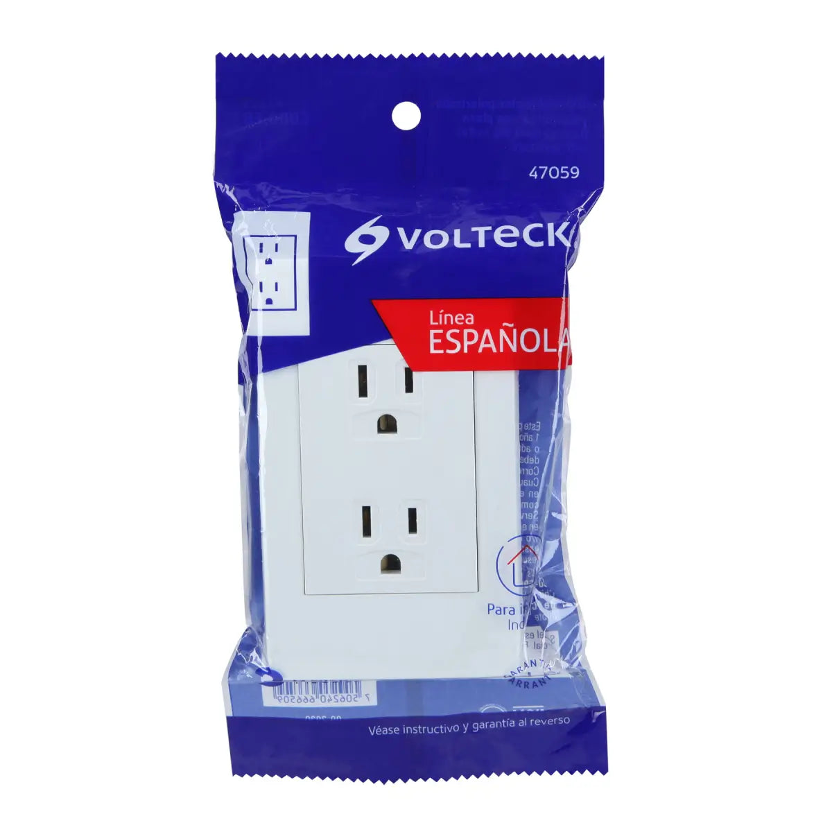 Contacto eléctrico duplex español volteck