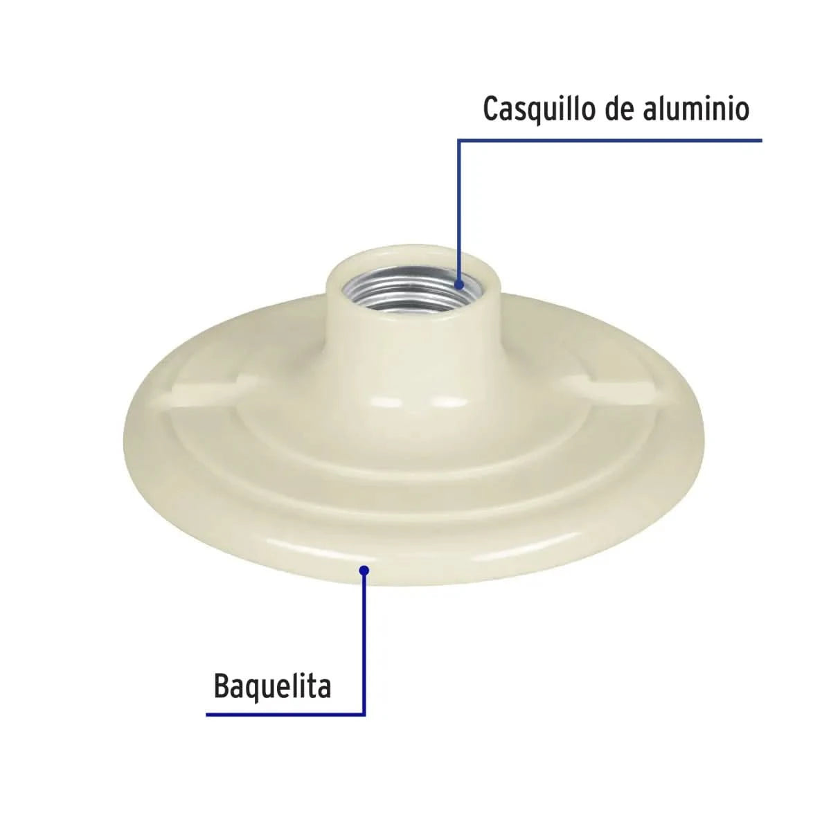 Socket baquelita de 4-1/2" volteck