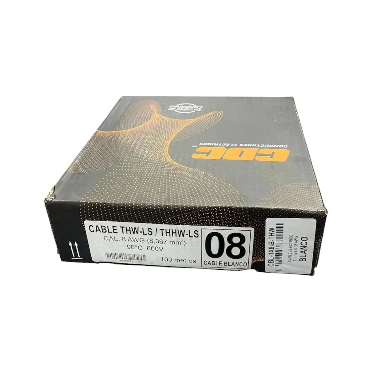 Cable eléctrico unipolar blanco calibre 8 marca CDC