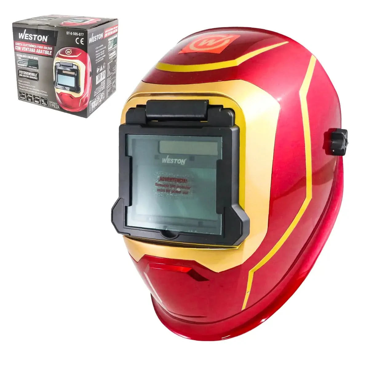 Careta para soldar electronica con venta abatible para industria marca weston