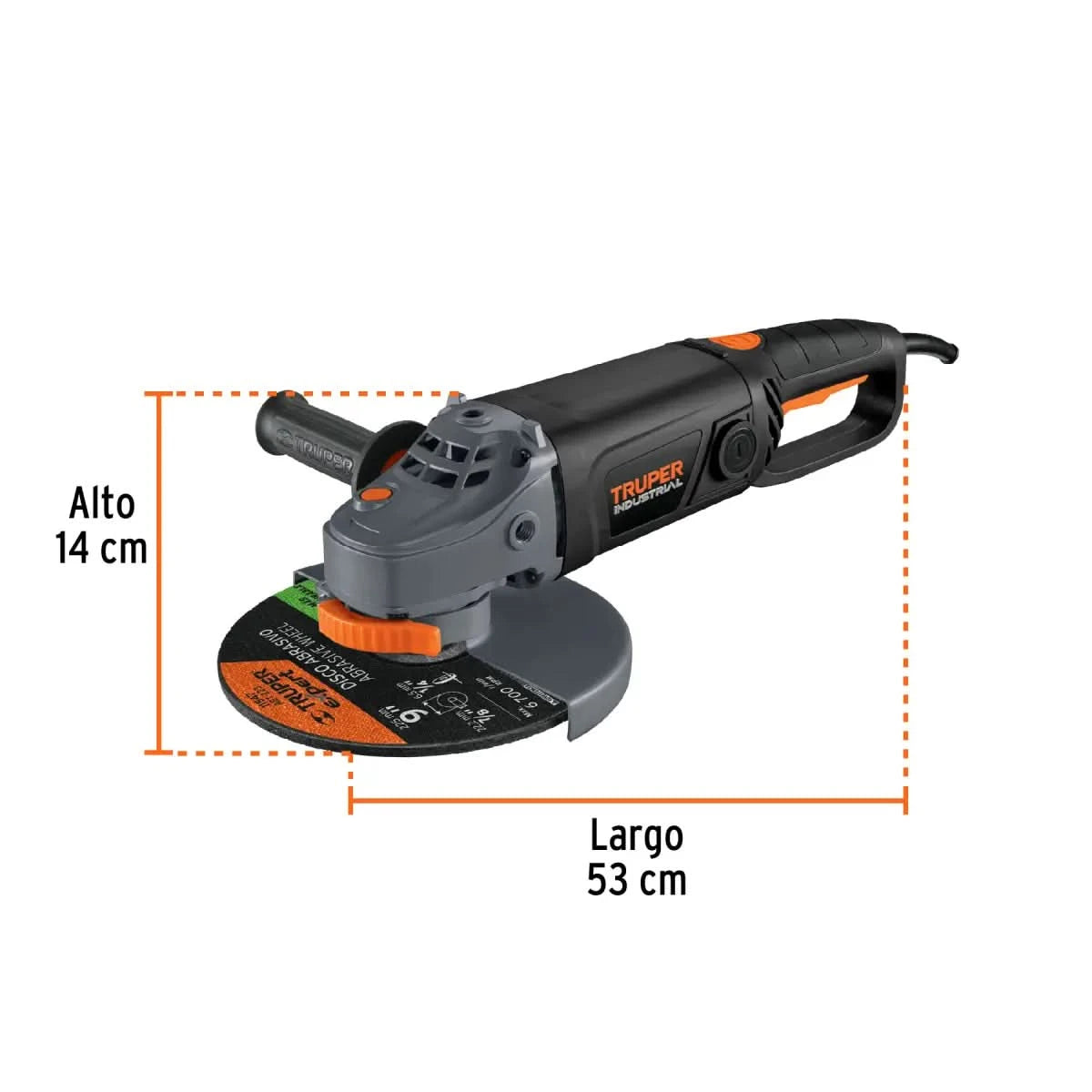 Esmeriladora industrial 2100 Watts marca truper industria de 9 plugadas