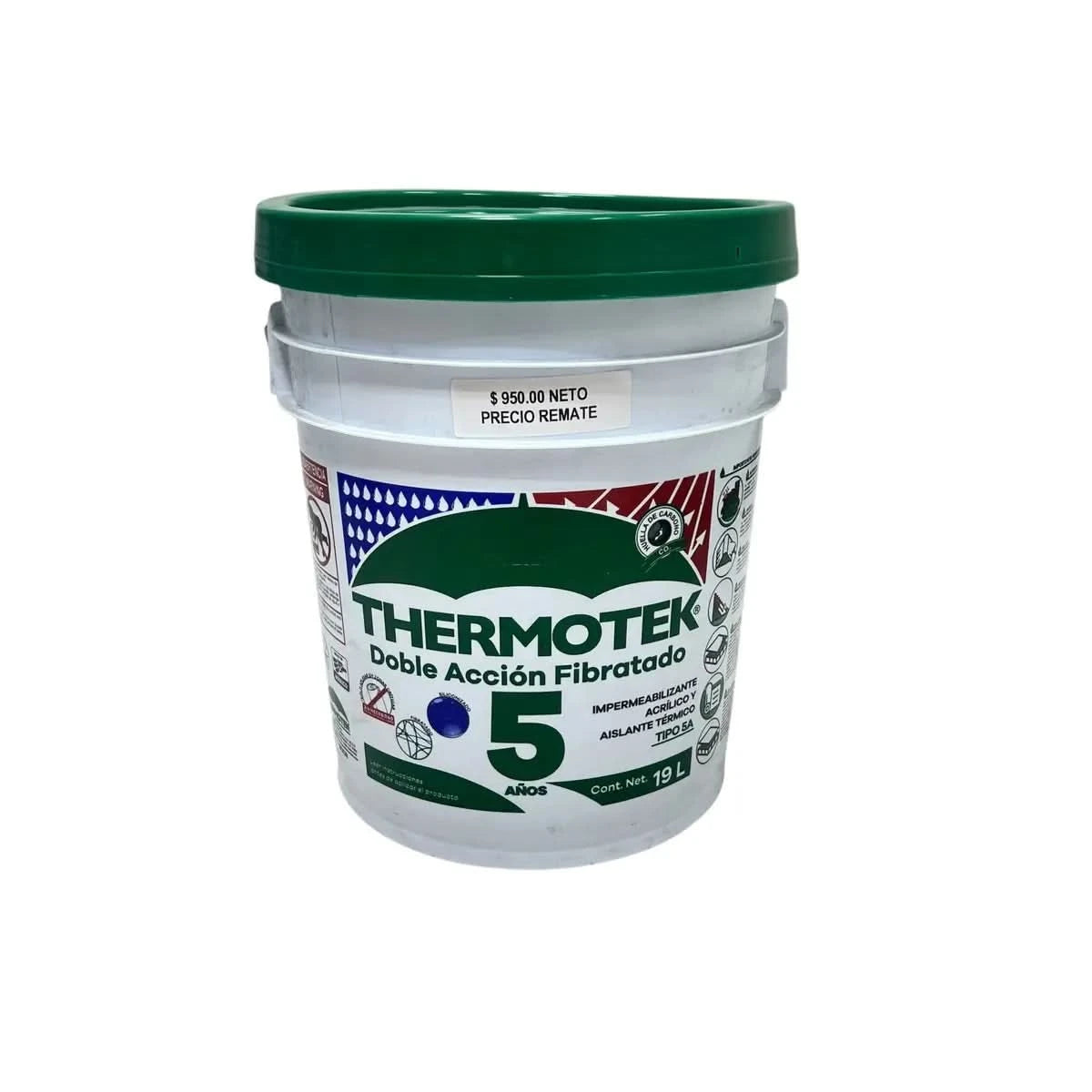 Impermeabilizante 5 años cubeta19 litros marca $950.00 mx Thermotek