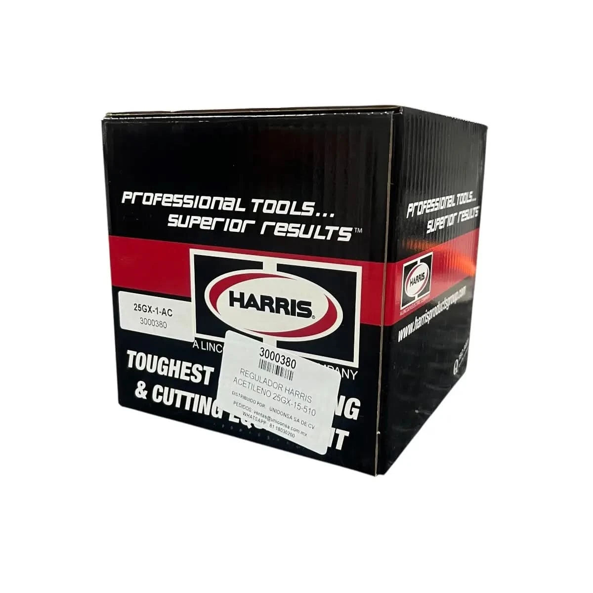 Regulador harris flujometro modelo 25GX para acetelino codigo sku 3000380
