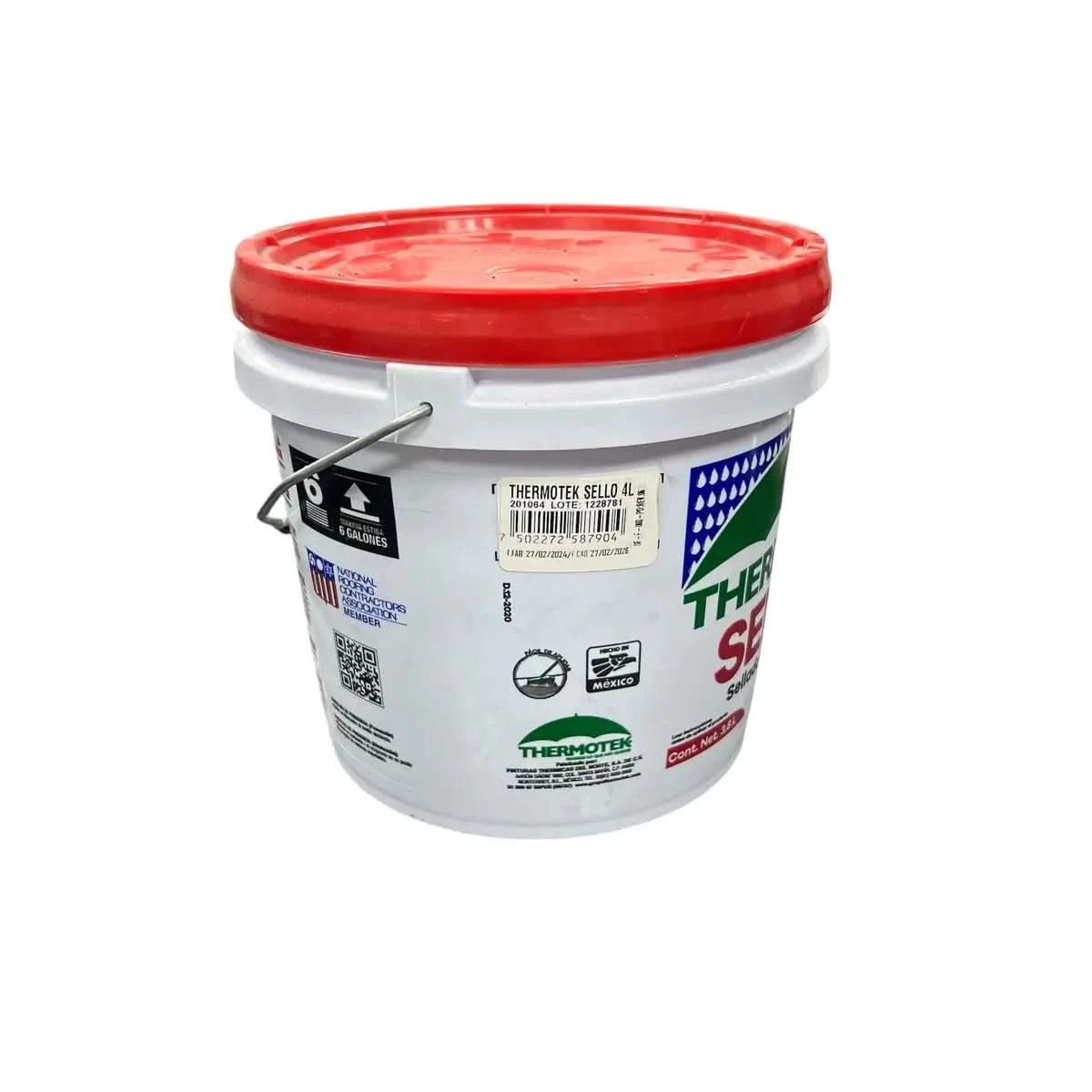 Sellador primario color blanco cubeta 4 litros marca código 201064 Thermotek