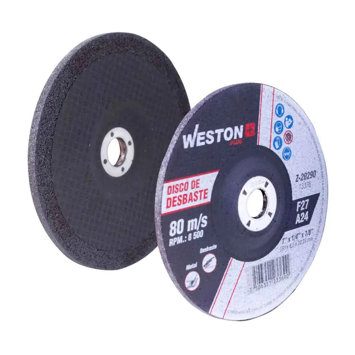 Disco de Desbaste 7” Weston para Metal Type 27 - Alto Rendimiento