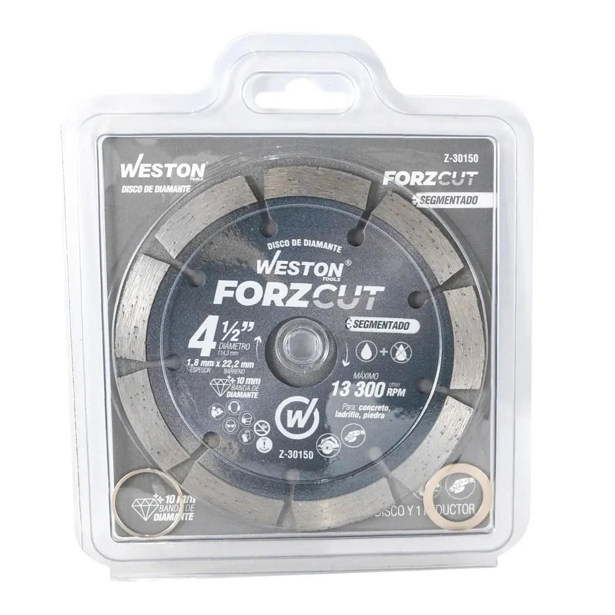 Disco de diamante para corte de concreto 4-1/2" rin segmentado Weston