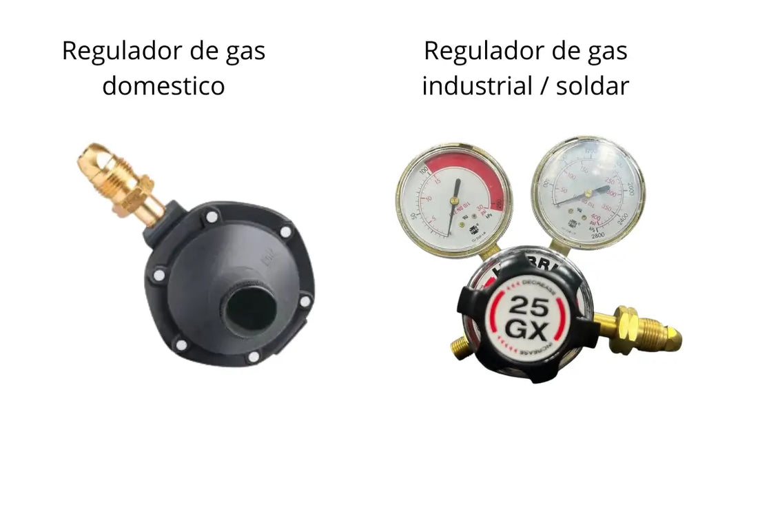 Regulador de gas LP y un regulador industrial marca Harris 