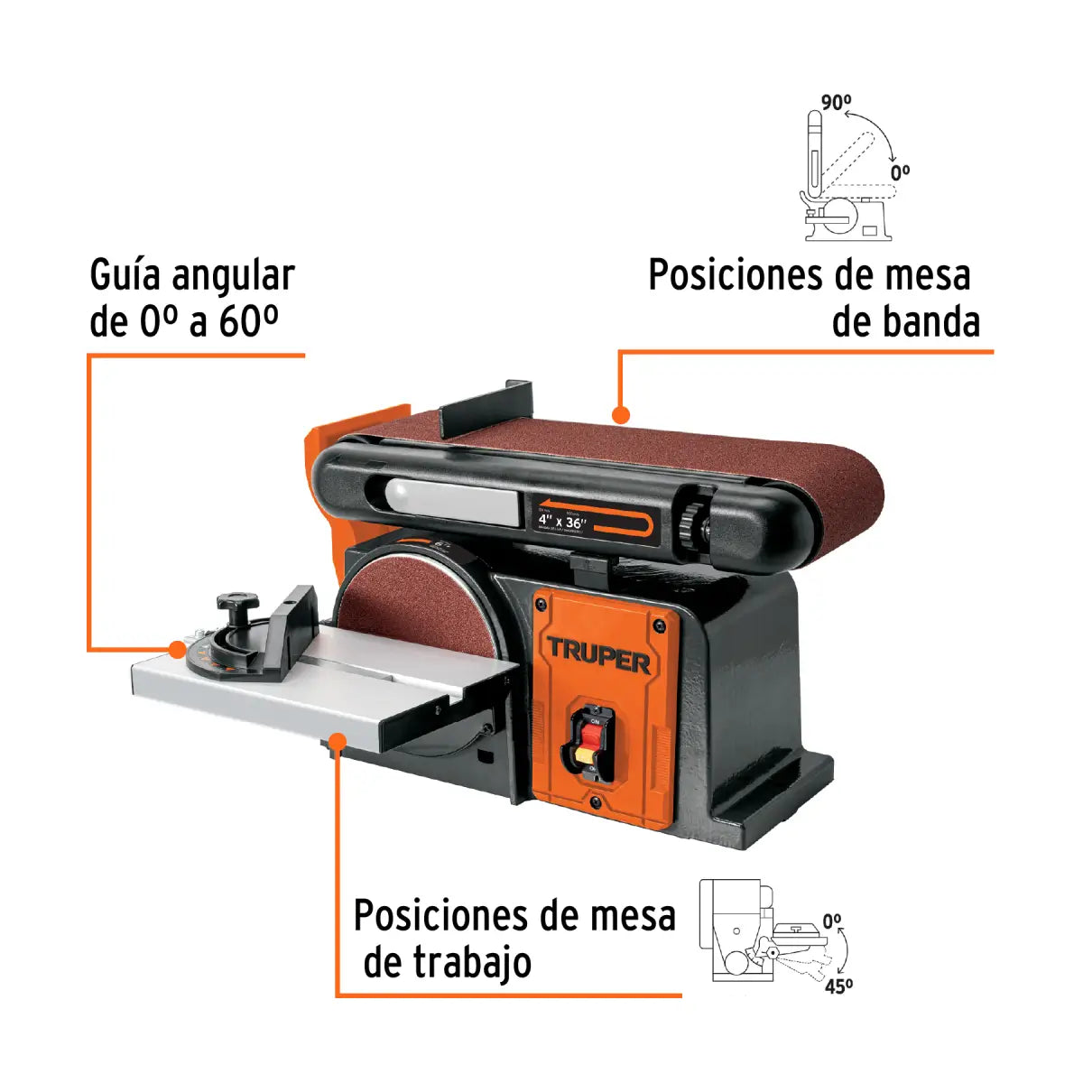 Lijadora de banda 375 W truper