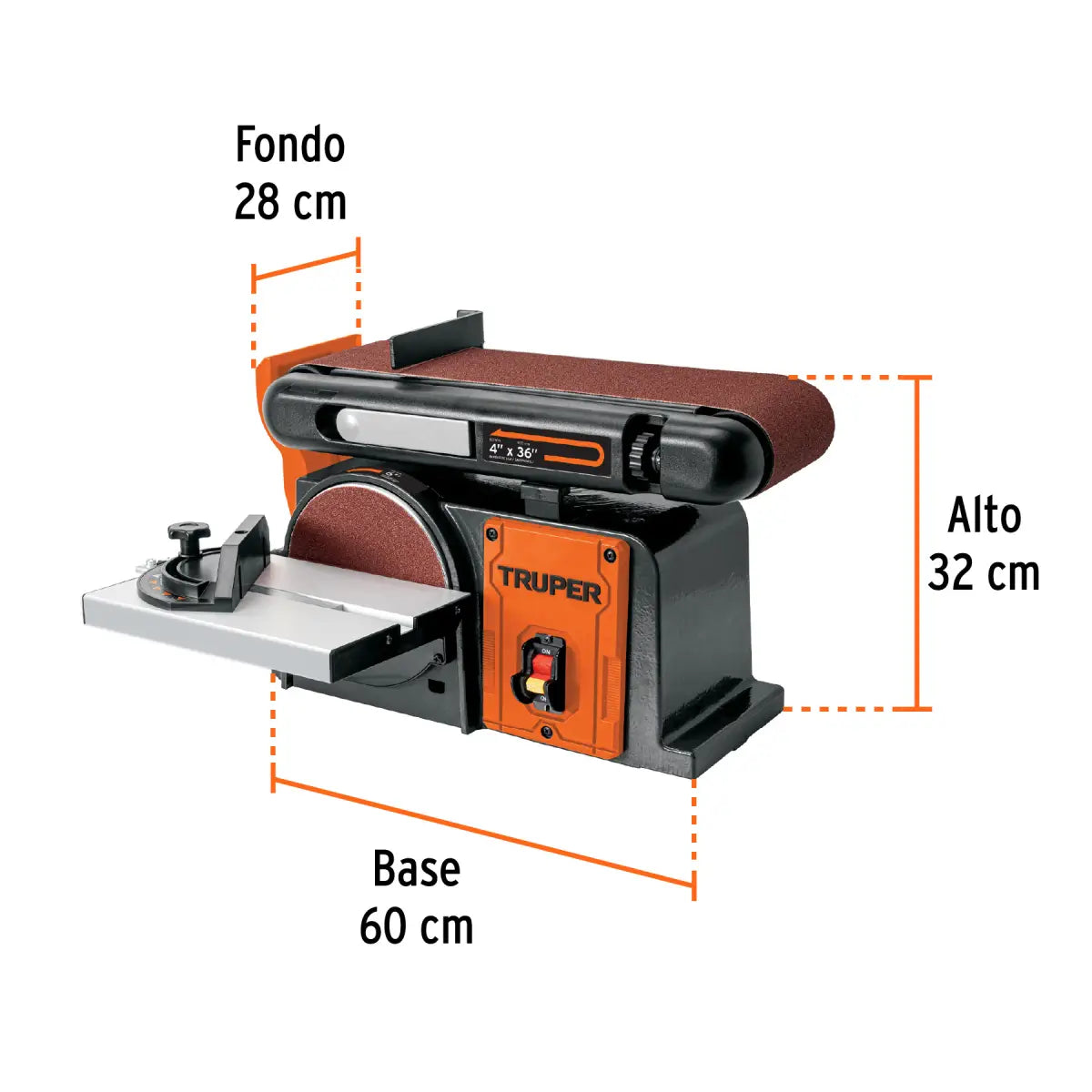 Lijadora de banda 375 W truper