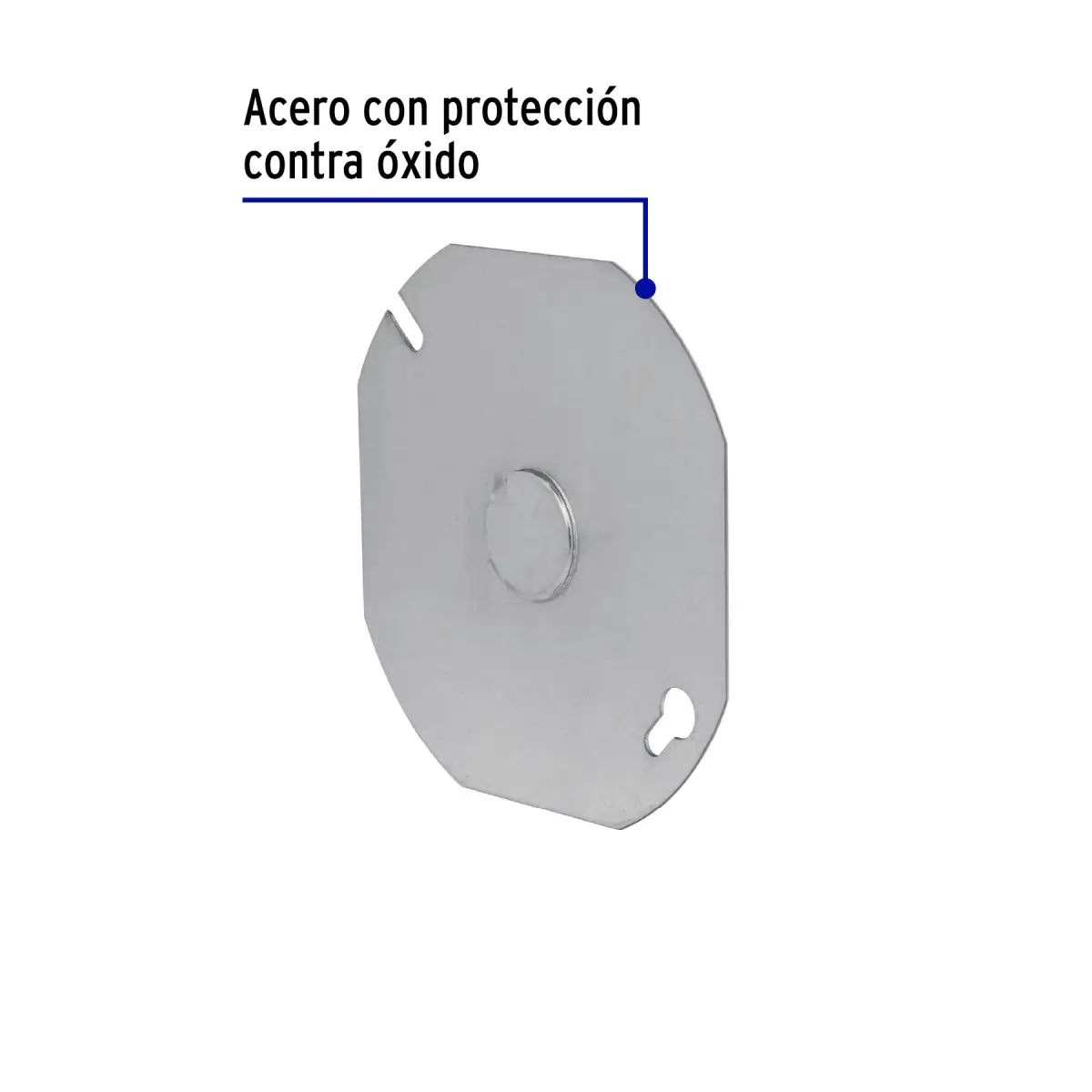 Tapa ciega para chalupa eléctrica de 4" x 4" reforzada octagonal