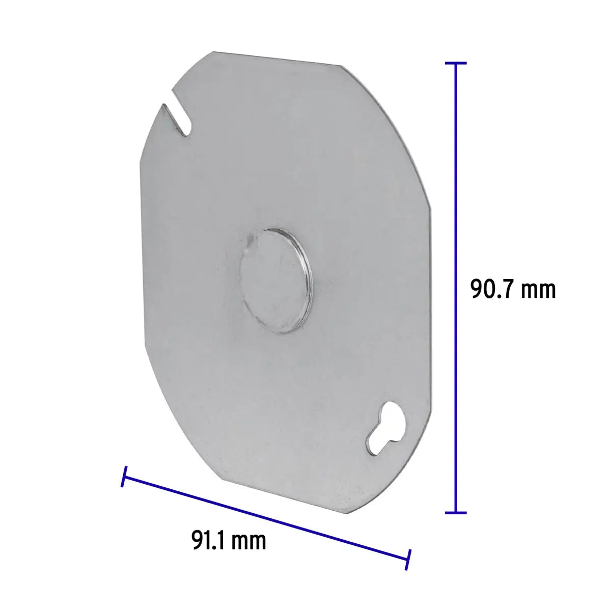 Tapa ciega para chalupa eléctrica de 4" x 4" reforzada octagonal