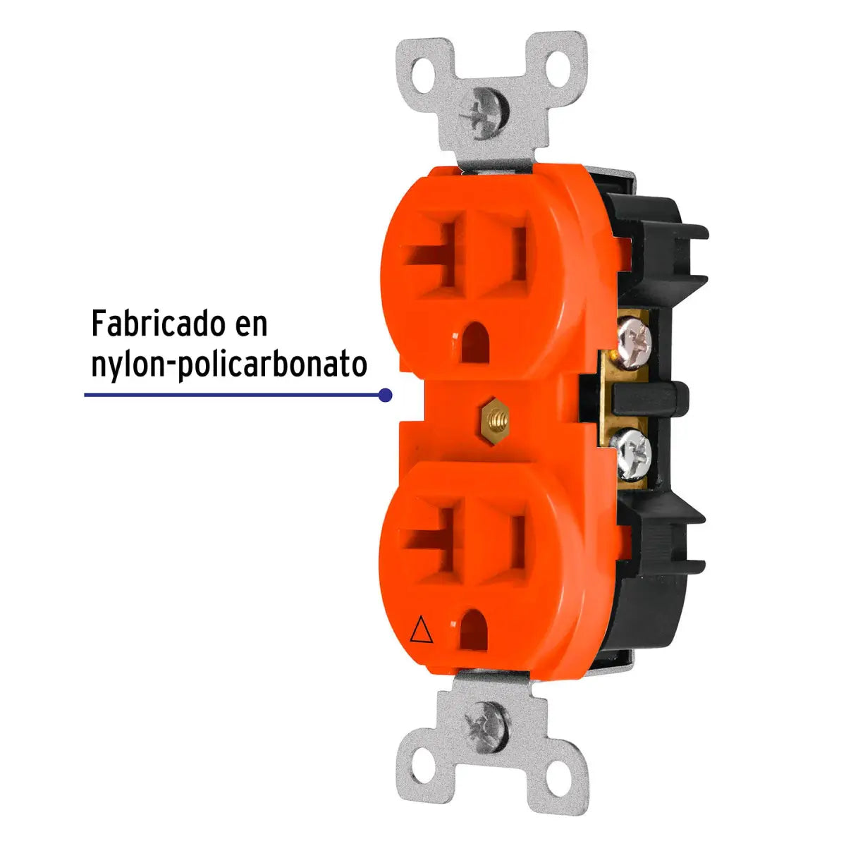 Contacto eléctrico doble uso rudo de 20 A Volteck