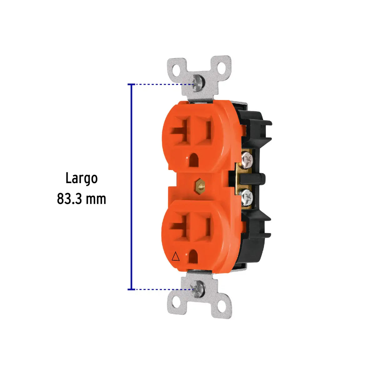 Contacto eléctrico doble uso rudo de 20 A Volteck