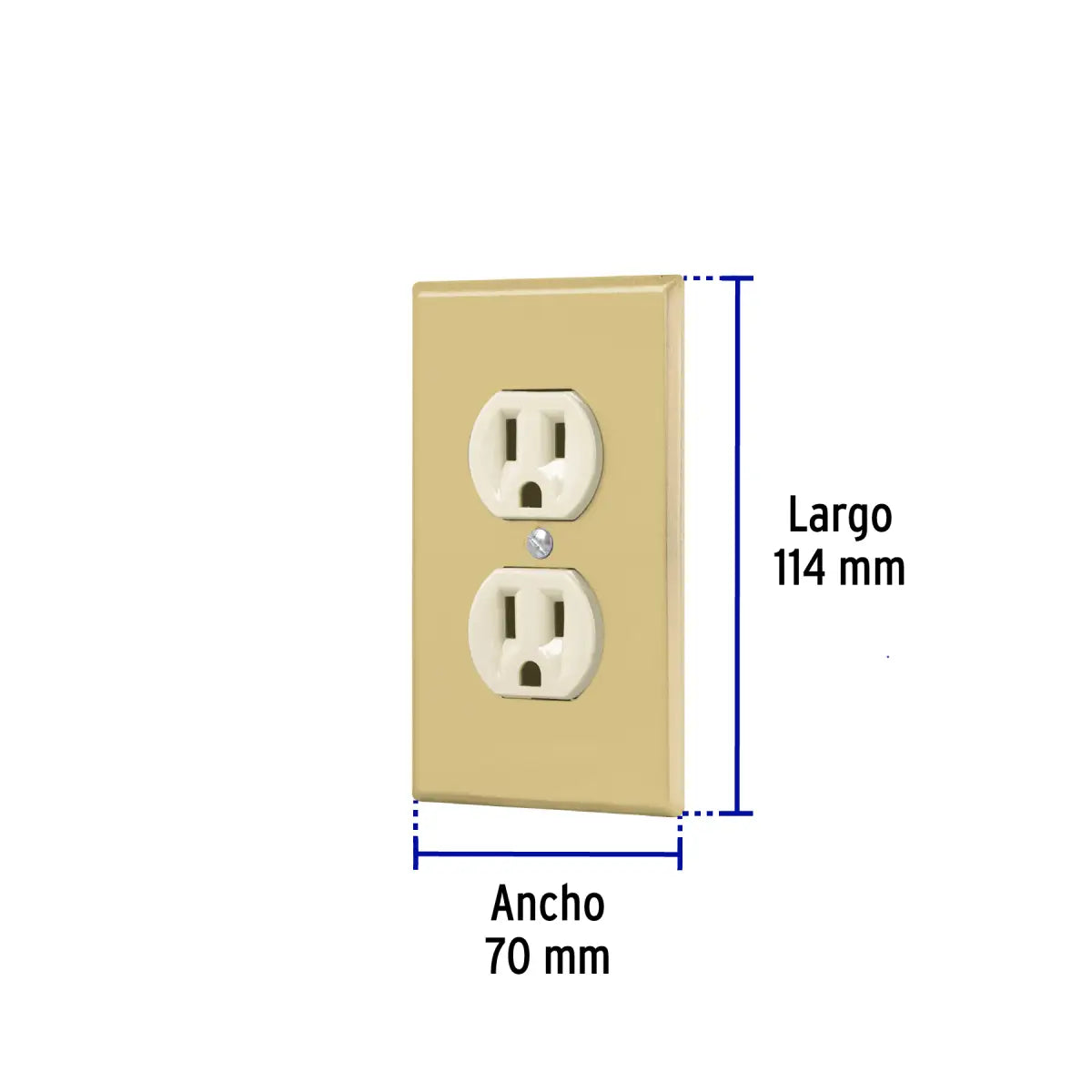 Contacto eléctrico doble 2 polos 1 linea volteck