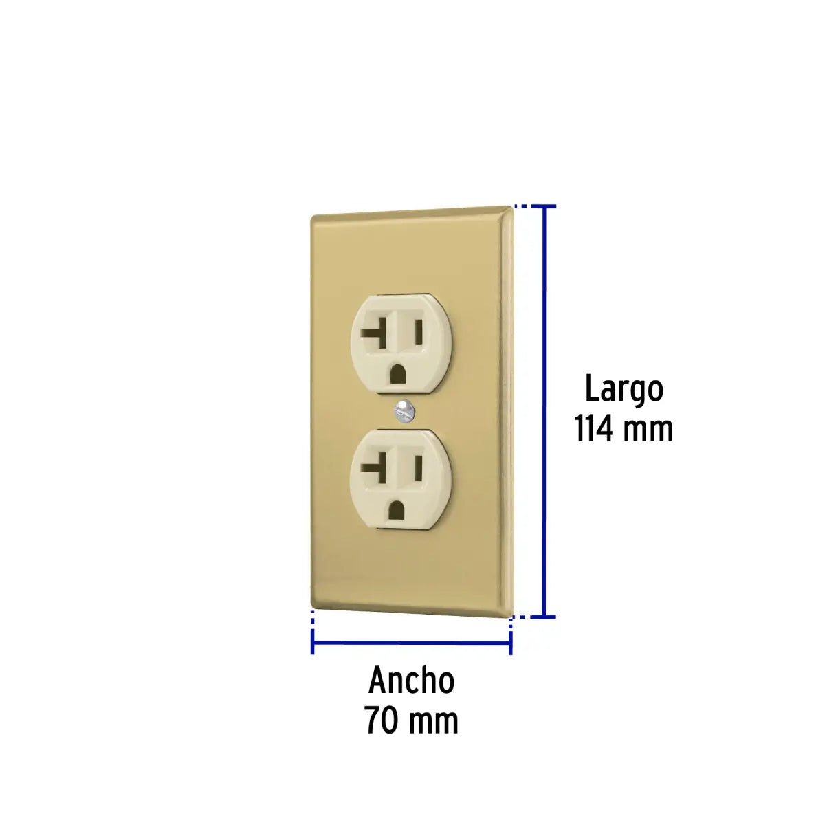 Contacto eléctrico doble 2 polos 1 linea volteck