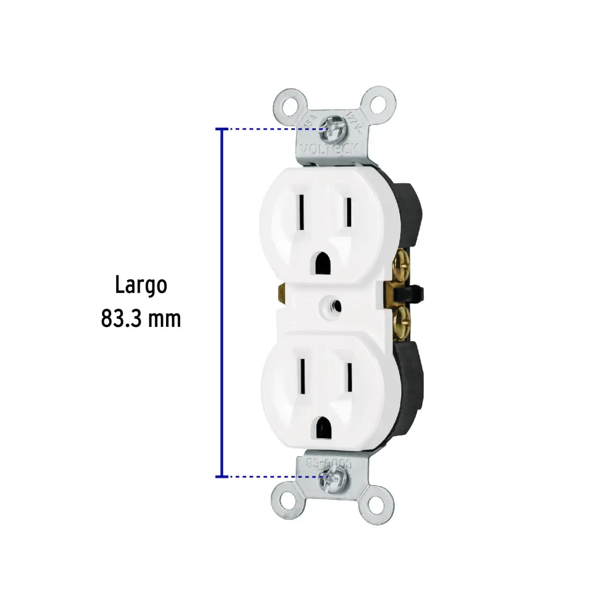 Contacto eléctrico doble volteck